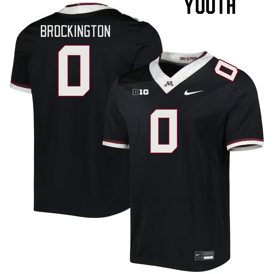 Youth #0 Le'Meke Brockington Minnesota Golden Gophers College Football Jerseys Stitched-Black